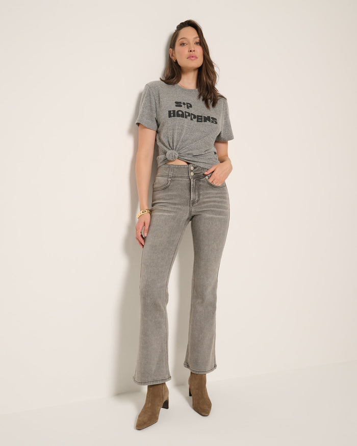 Heather Grey $|& SEAS Floret Relaxed Graphic Tee - UGC On Fig