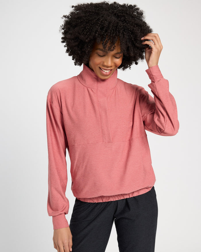 Sedona Clay Heather $|& Interval FlowHeather Drift Pulse Pullover - SOF Front