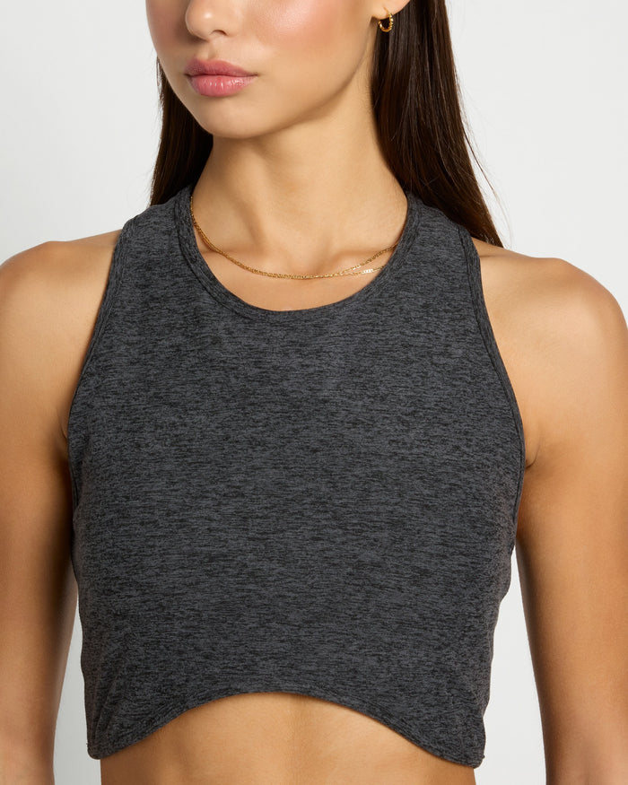 Heather Charcoal $|& Interval FlowHeather Sculpt Alina Bra - SOF Full Front