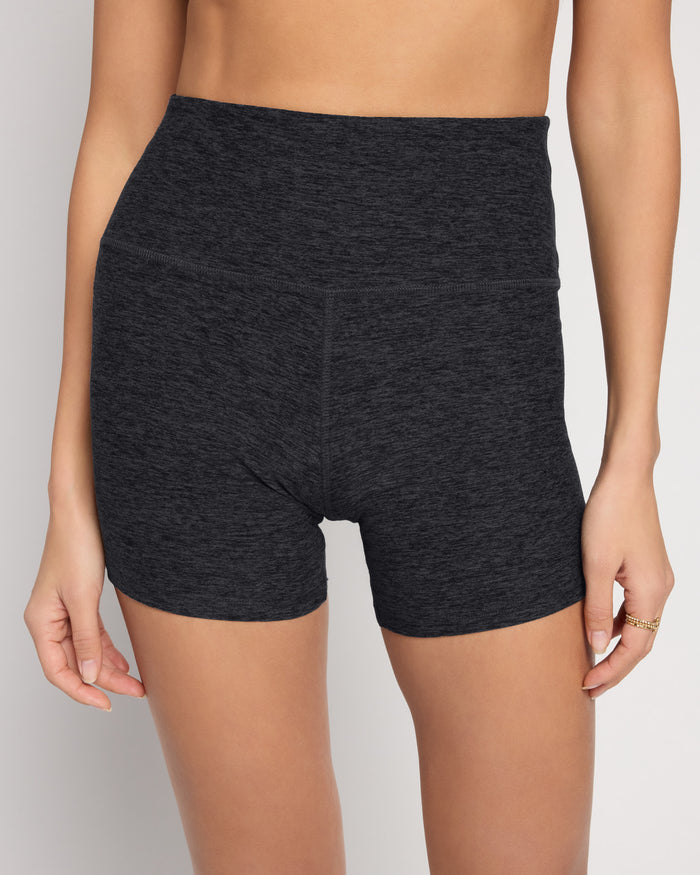 Night Sky Heather $|& Interval FlowHeather Sculpt Bike Short - SOF Front