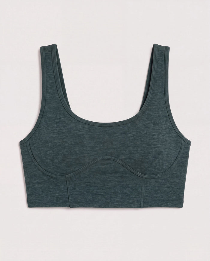 Hunter Green $|& Interval FlowHeather Sculpt Drive Bra - Hanger Detail