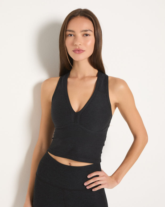 Night Sky $|& Interval FlowHeather Sculpt Enhearten Tank - SOF Front