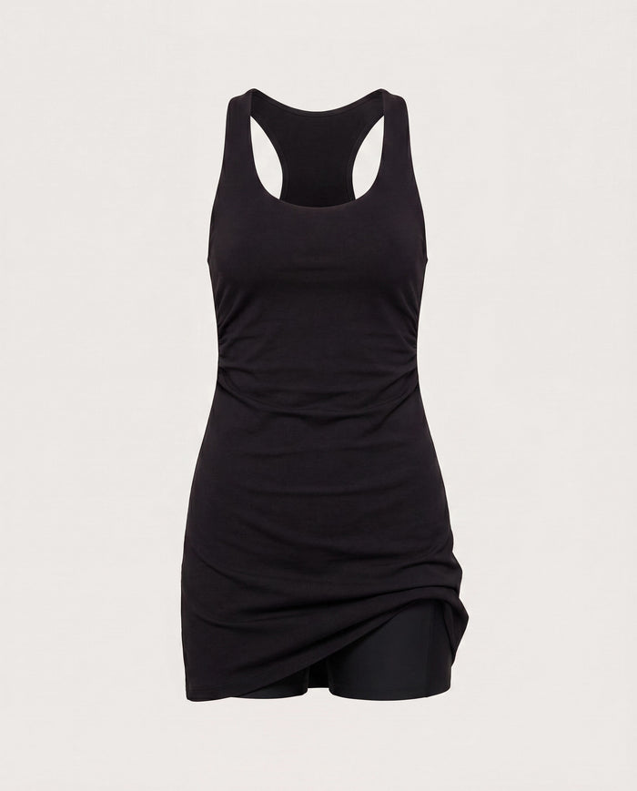 Night Sky Heather $|& Interval Flowheather Sculpt Enlight Active Dress - Hanger Detail