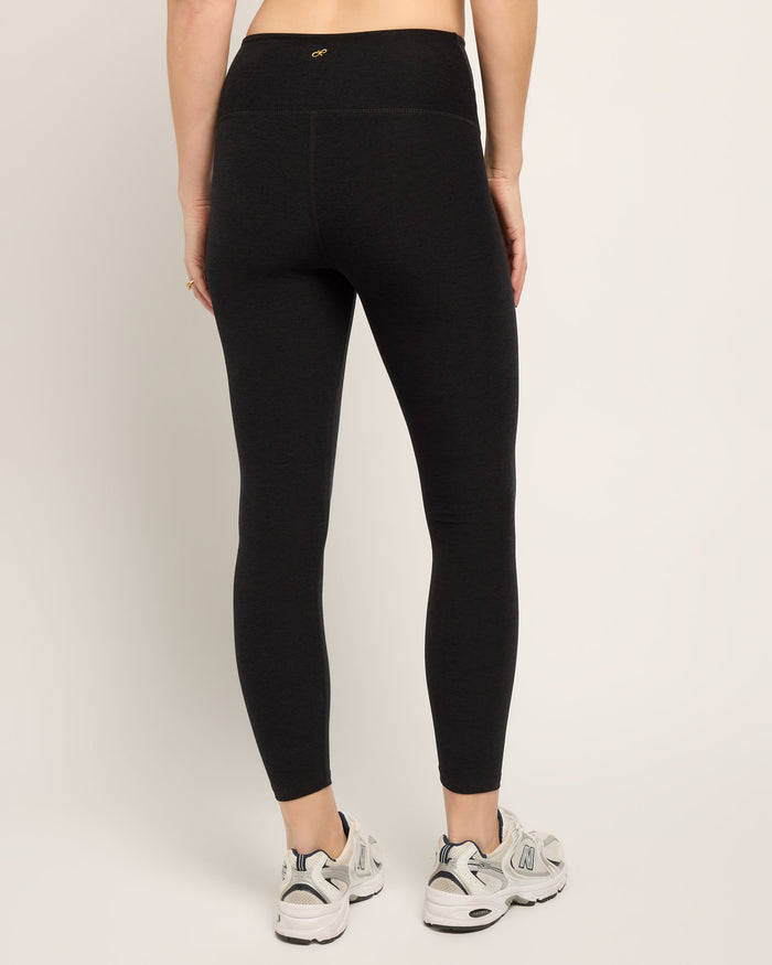 Night Sky Heather $|& Interval FlowHeather Sculpt Crossover Leggings - SOF Back