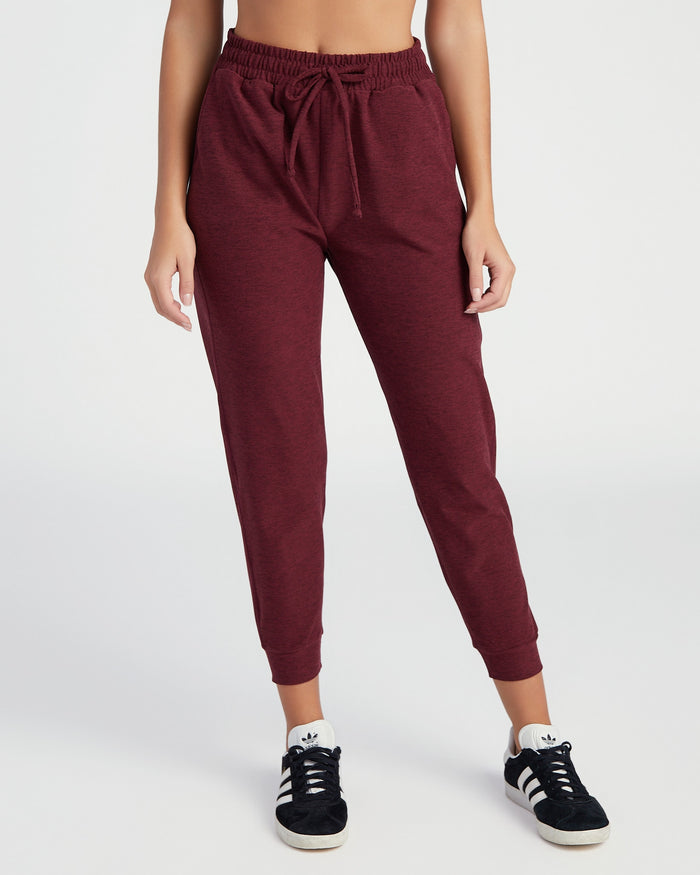 Red Wine $|& Interval FlowHeather Sculpt Highland Jogger - SOF Front