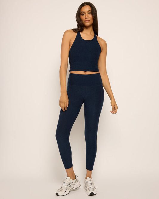 Ink Navy Heather $|& Interval FlowHeather Sculpt Pocket Legging - UGC On Fig