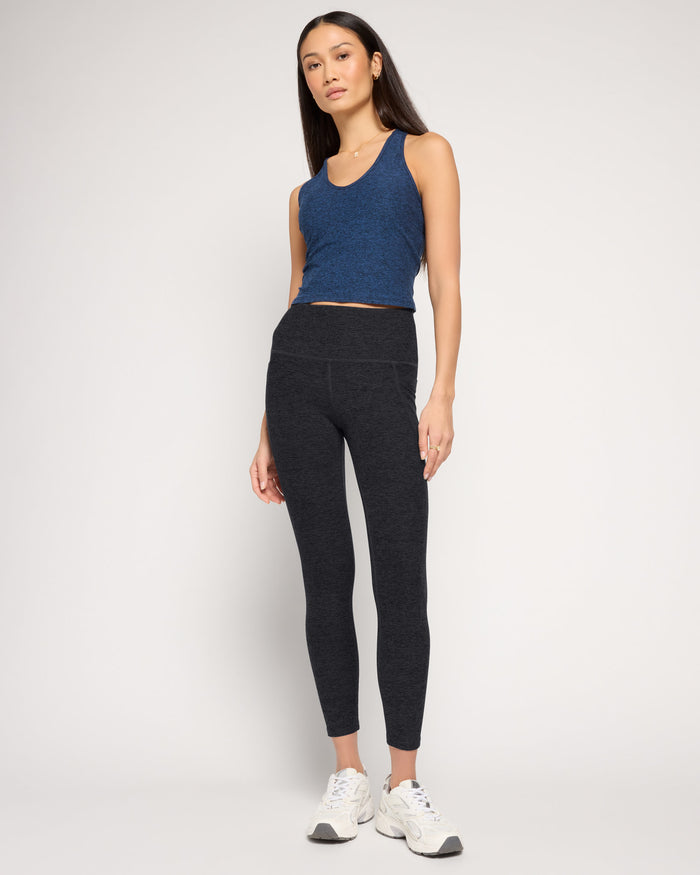 Night Sky Heather $|& Interval FlowHeather Sculpt Pocket Legging - UGC On Fig
