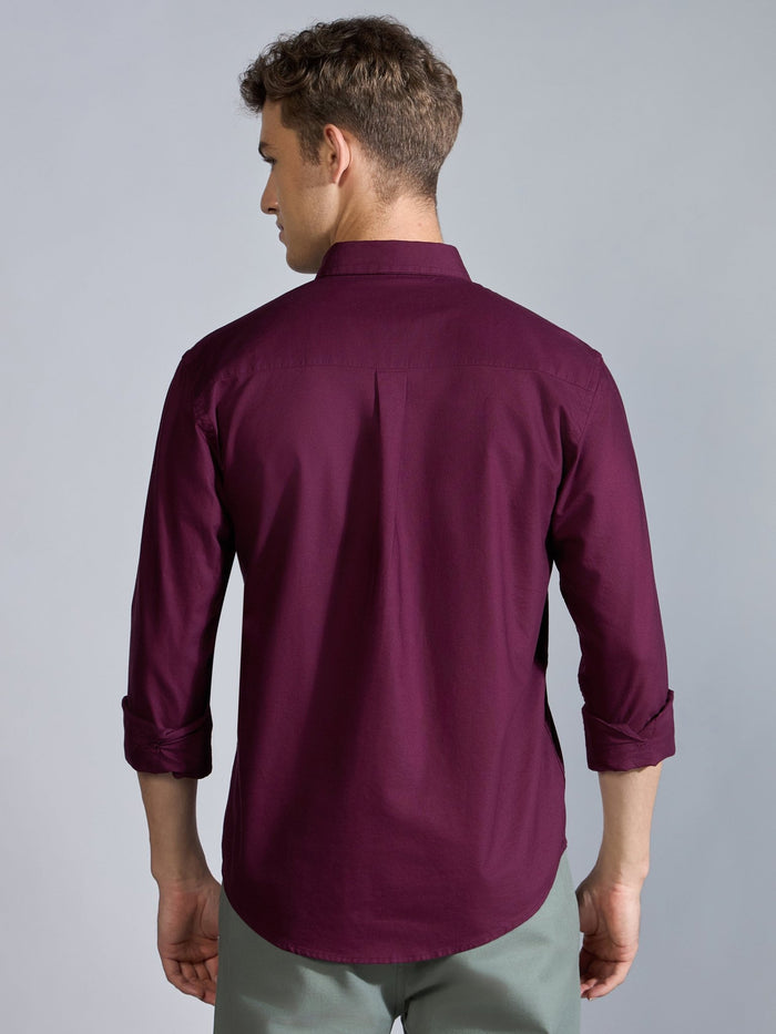 Flux - Relaxed Fit Oxford Shirt - Burgundy