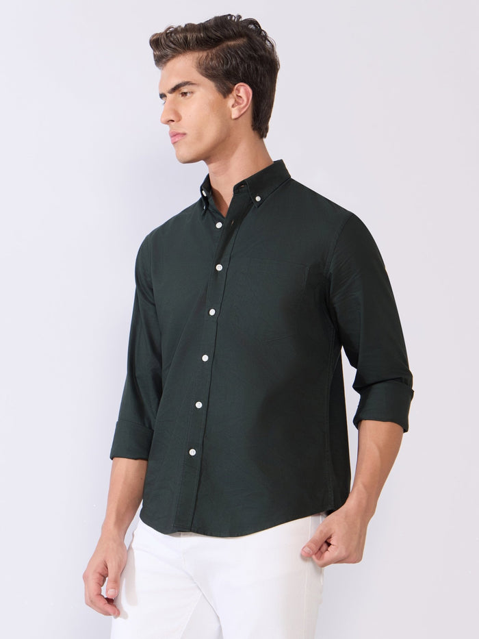 Flux - Relaxed Fit Oxford Shirt - Dark Knight