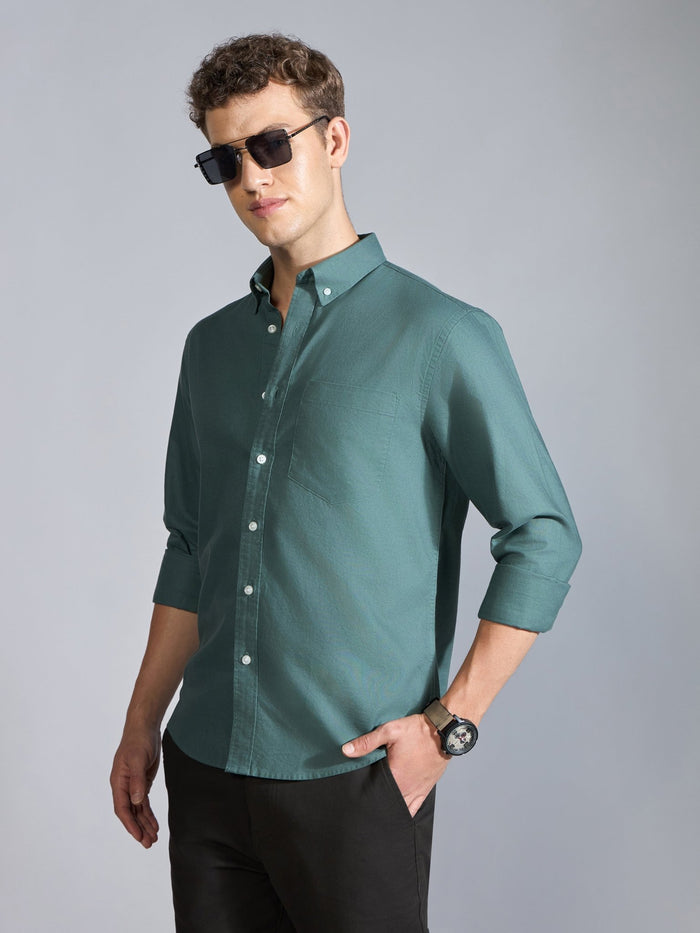 Flux - Relaxed Fit Oxford Shirt - Marine