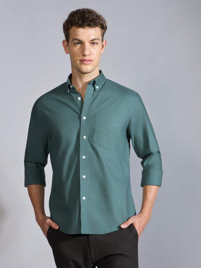 Flux - Relaxed Fit Oxford Shirt - Marine