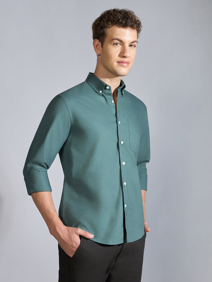 Flux - Relaxed Fit Oxford Shirt - Marine