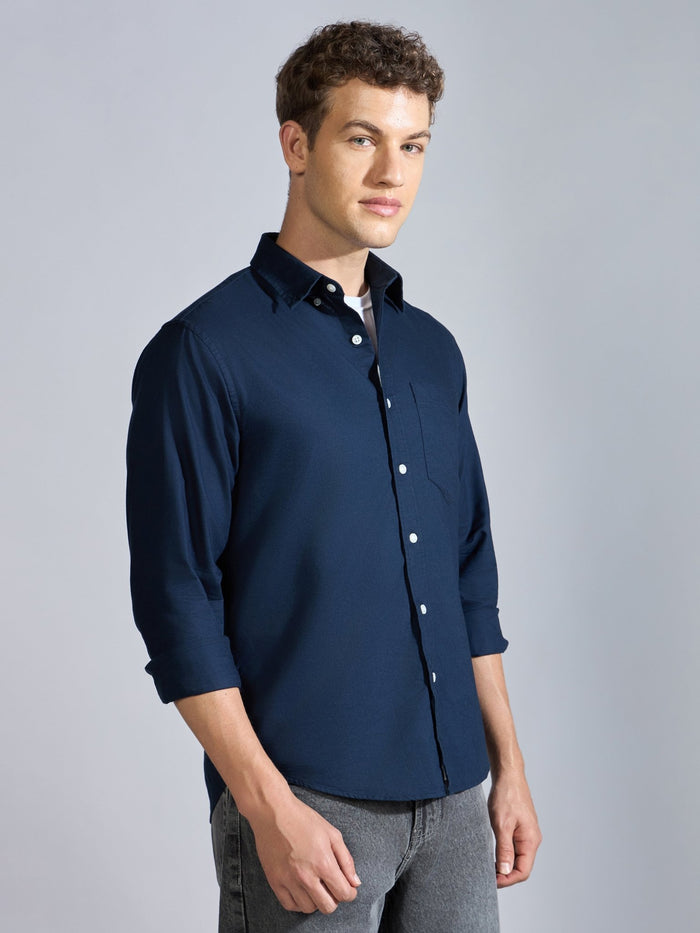 Flux - Relaxed Fit Oxford Shirt - Navy