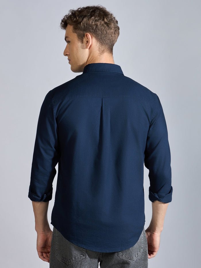 Flux - Relaxed Fit Oxford Shirt - Navy