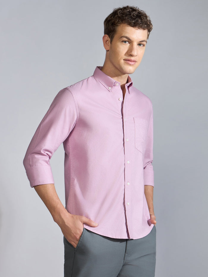 Flux - Relaxed Fit Oxford Shirt - Orchid