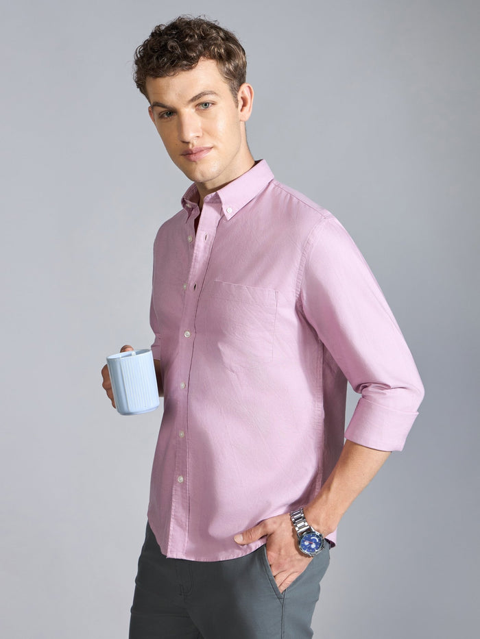 Flux - Relaxed Fit Oxford Shirt - Orchid