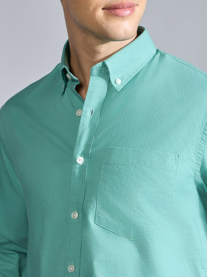 Flux - Relaxed Fit Oxford Shirt - Soft Green