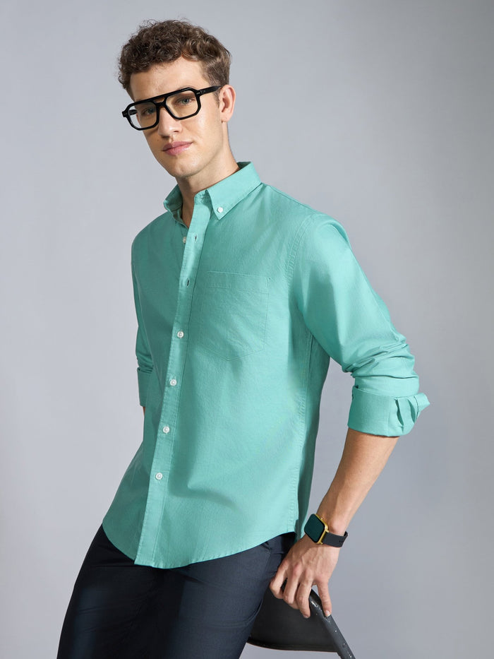 Flux - Relaxed Fit Oxford Shirt - Soft Green