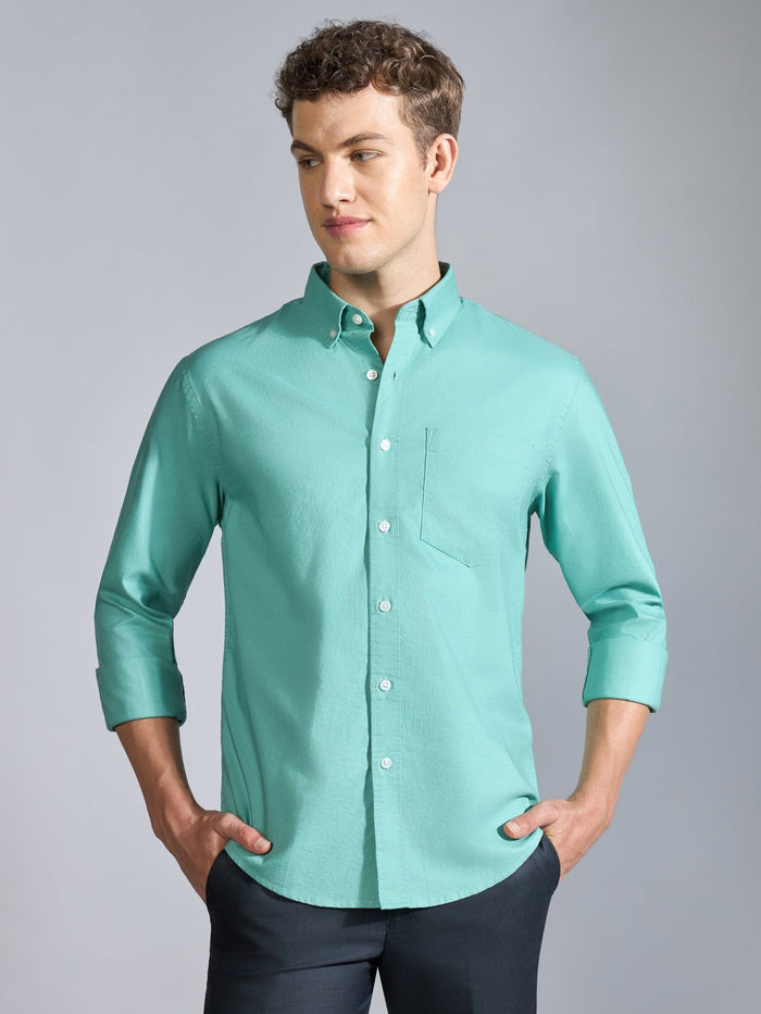 Flux - Relaxed Fit Oxford Shirt - Soft Green