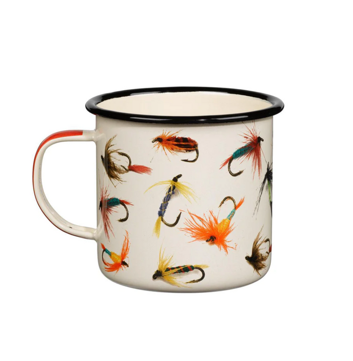 Fly Fishing Enamel Mug