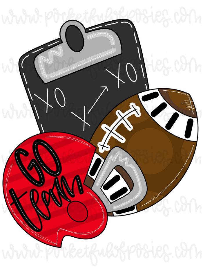 Football Helmet Clipboard Template