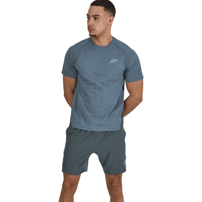 Frequency Men's 2 Piece Co Ord Set Slate Grey/Grey T-Shirt & Shorts