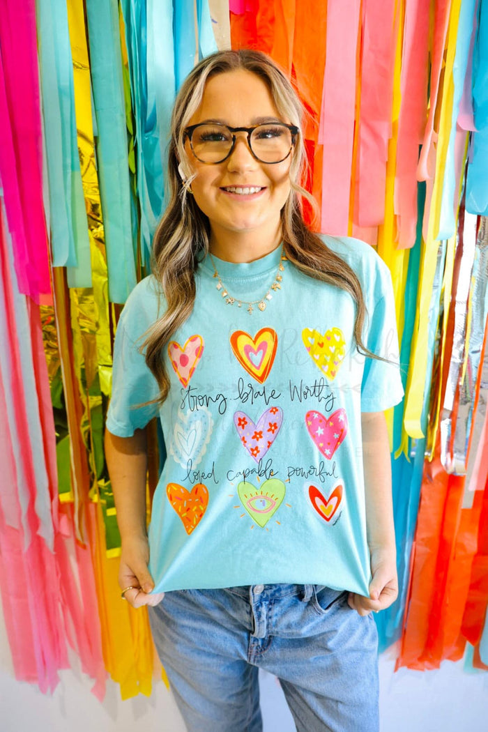 Funky Heart Affirmations Tee - Tees
