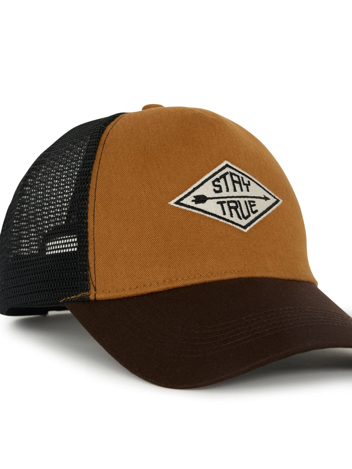 Galenos - Stay True Printed Baseball Cap - Brown