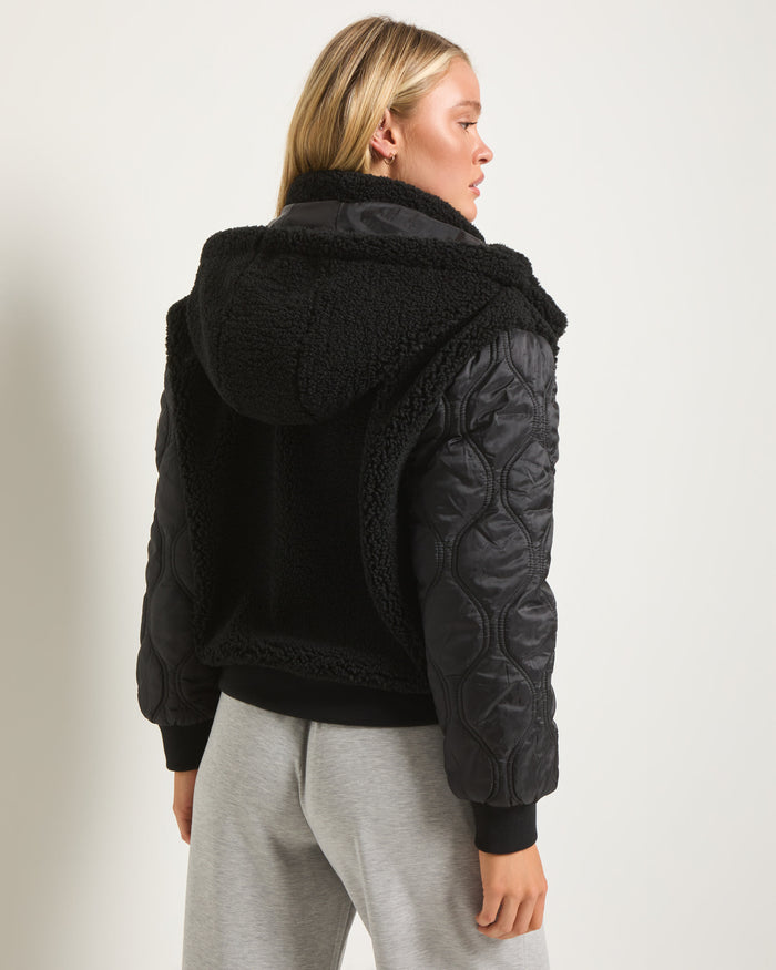Black $|& Interval Game Day Sherpa Jacket - SOF Back