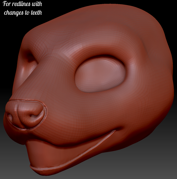 Gender Neutral Ferret Head Base Variant 2