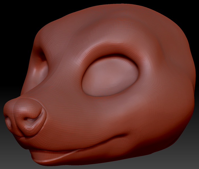 Gender Neutral Raccoon Static Jaw Head Base Variant 1