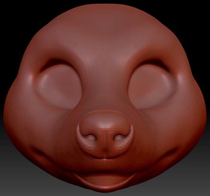 Gender Neutral Raccoon Static Jaw Head Base Variant 1