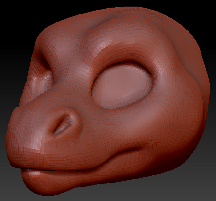 Gender Neutral Round-nosed Dragon Head Base Variant 1