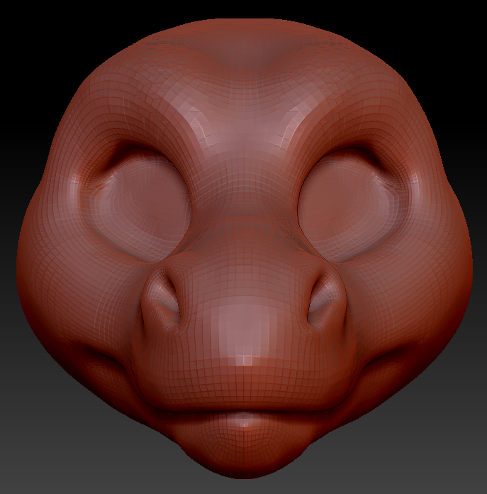 Gender Neutral Round-nosed Dragon Head Base Variant 1