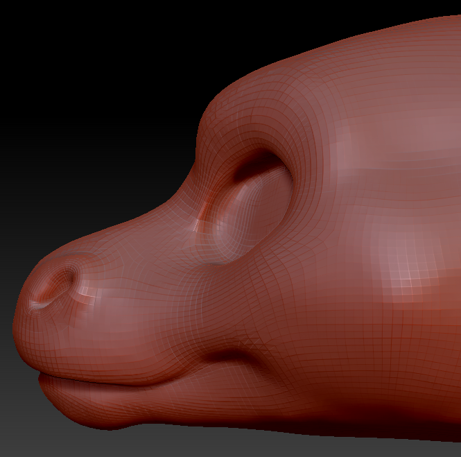 Gender Neutral Round-nosed Dragon Head Base Variant 1