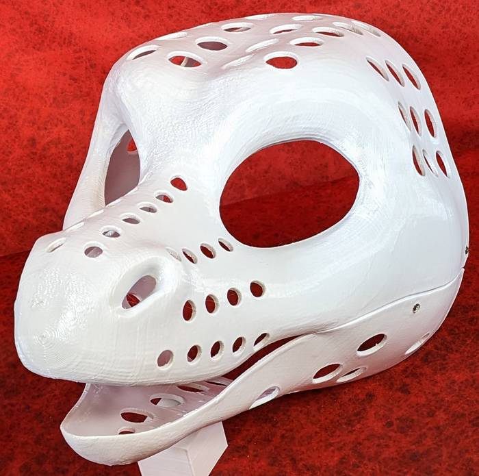 Gender Neutral Round-nosed Dragon Static Jaw Head Base