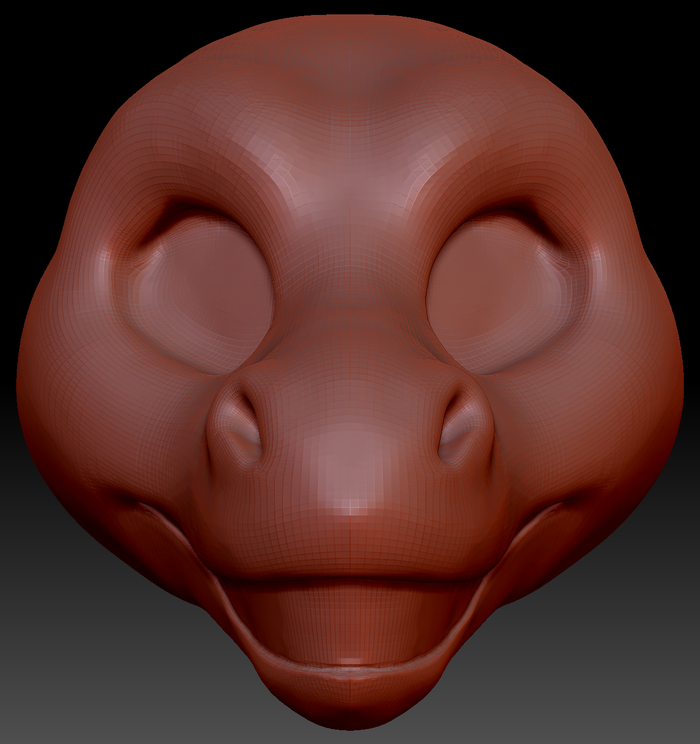 Gender Neutral Round-nosed Dragon Static Jaw Head Base