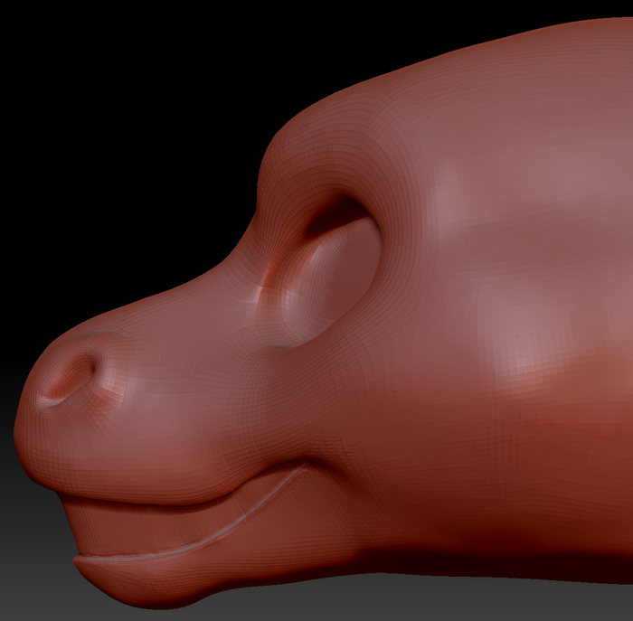 Gender Neutral Round-nosed Dragon Static Jaw Head Base