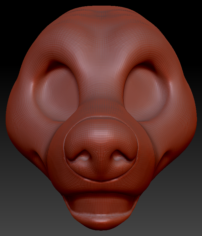 Gender Neutral Toony Bear Static Jaw Head Base Variant 1