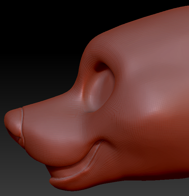 Gender Neutral Toony Bear Static Jaw Head Base Variant 1