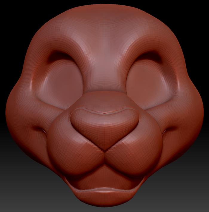 Gender Neutral Toony Big Cat Static Jaw Head Base Variant 1