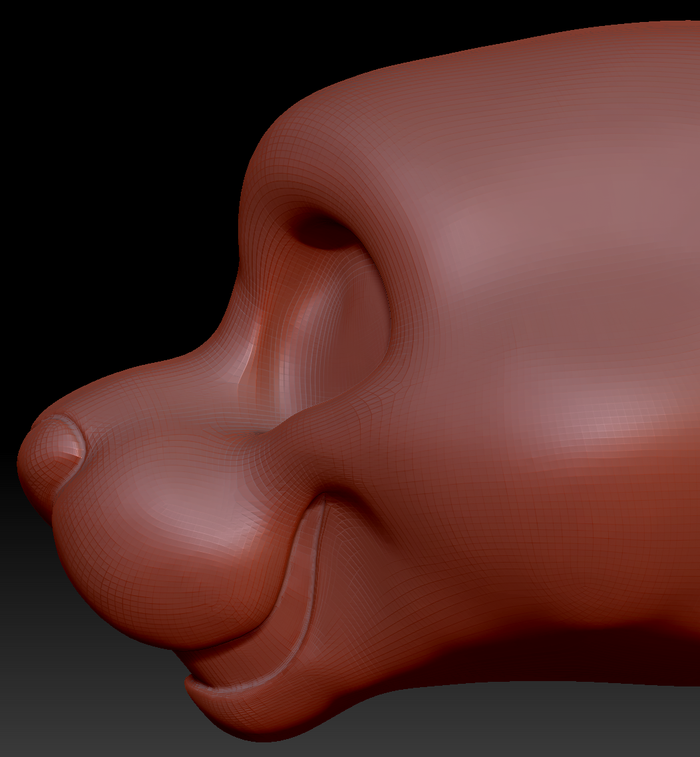 Gender Neutral Toony Big Cat Static Jaw Head Base Variant 1