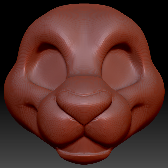Gender Neutral Toony Big Cat Static Jaw Head Base Variant 2
