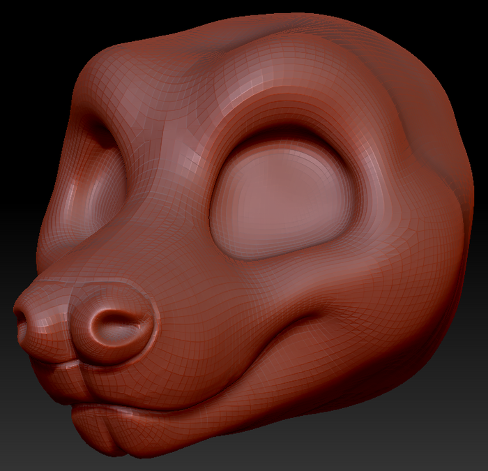 Gender Neutral Toony Fruit Bat Head Base Variant 1