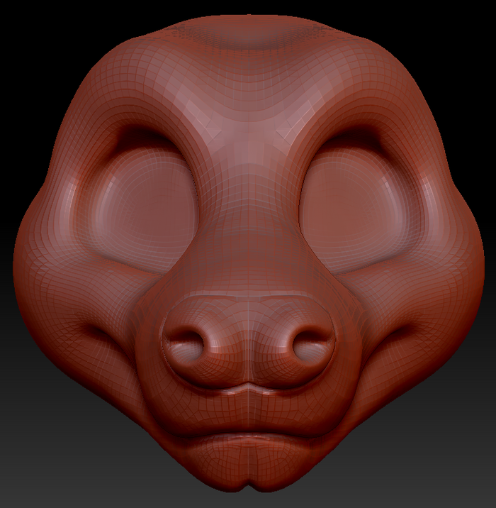 Gender Neutral Toony Fruit Bat Head Base Variant 1