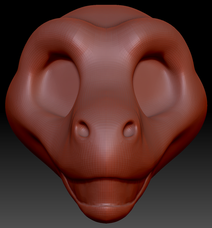 Gender Neutral Toony Raptor Static Jaw Head Base Variant 1