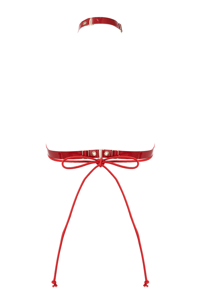 Geoma Shibari Red halter bra by Secret Room