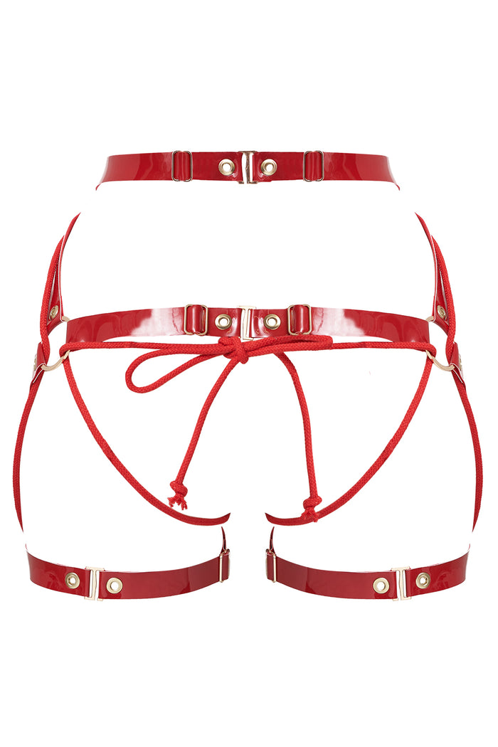 Geoma Shibari Red open belt by Secret Room