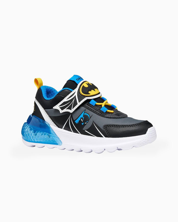 Goex Trainers Geox Activart Illuminus Light Up Boys Trainers in Black/Sky
