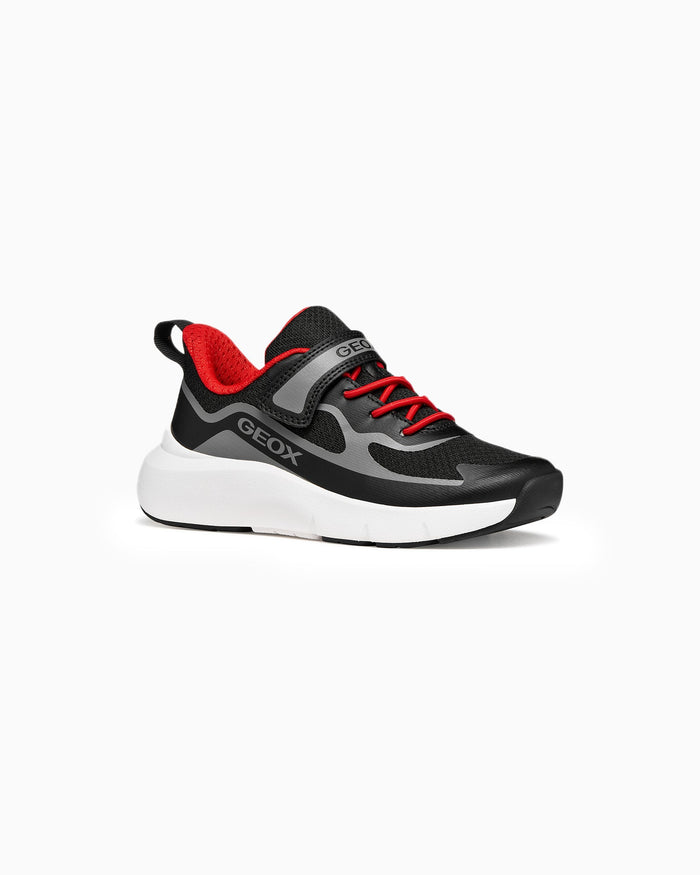 Geox Trainers Geox Pro-Ran Boys Trainers in Black/Red